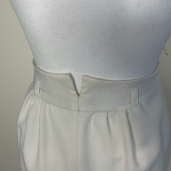 Handmade Vintage White Pleated Midi Skirt. Y2K - Picture 5 of 10